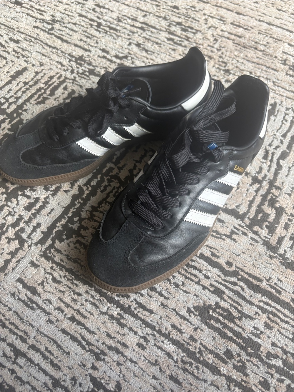 adidas Black & White Samba Leather Sneakers